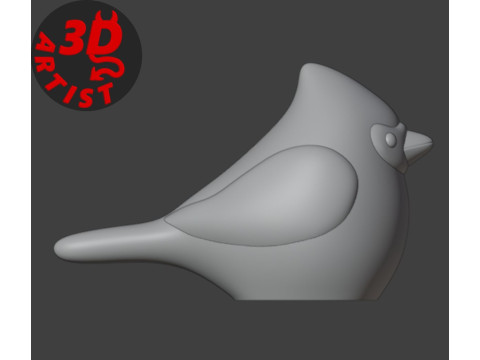 Bird Cardinal Figurine Set 4 versions Model do druku 3D
