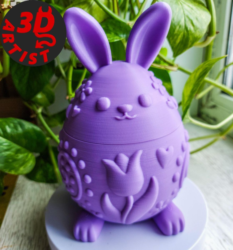 Easter Bunny Box V2 3D Druckmodell .c4d .max .obj .3ds .fbx .stl .blend