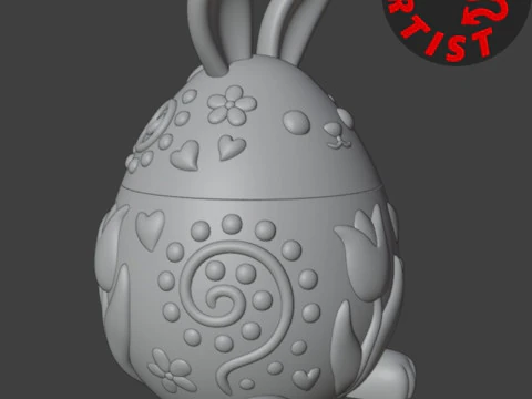 Easter Bunny Box V2 3D Print Model