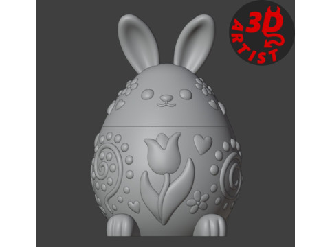 Easter Bunny Box V2 3D Druckmodell