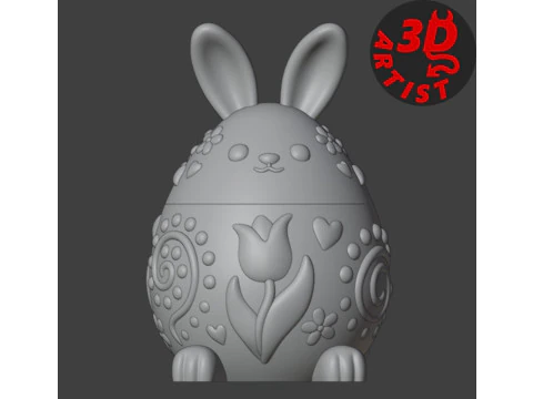 Easter Bunny Box V2 3D Print Model