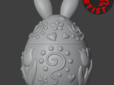 Easter Bunny Box V2 3D Print Model