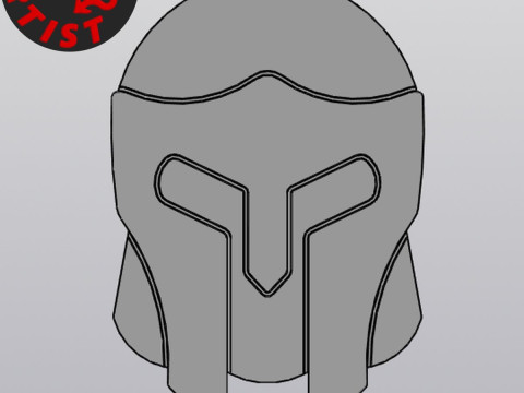 Knights Helmet Set 3 models Cup Coaster and 2 Keychains 3D Baskı Modeli