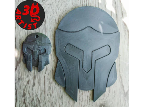 Ridderhelmset 3 modellen Cup Coaster en 2 sleutelhangers 3D printmodel