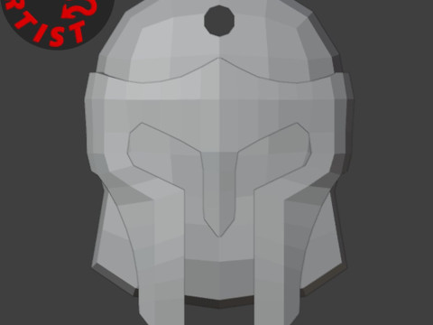 Knights Helmet Set 3 models Cup Coaster and 2 Keychains 3D Baskı Modeli