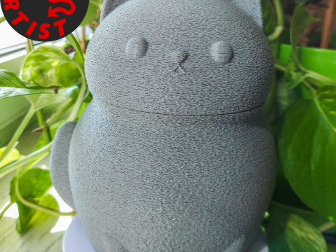 Fat cat Box Model Cetak 3D