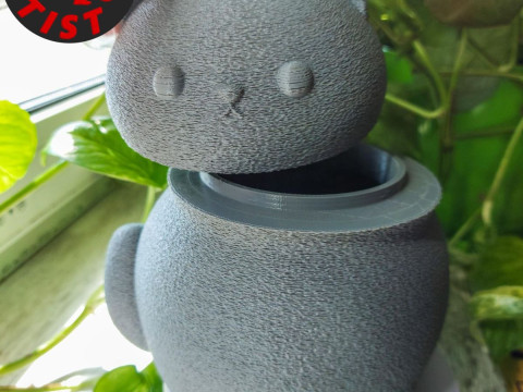 Fat cat Box Model Cetak 3D