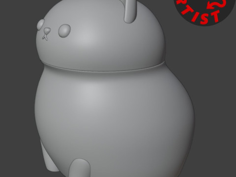 Fat cat Box Model Cetak 3D