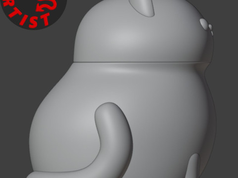 Fat cat Box Model Cetak 3D