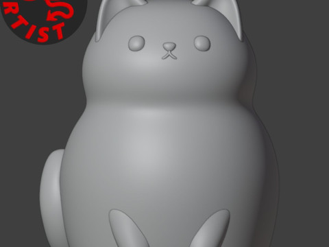 Fat cat Vase Modello di stampa 3D