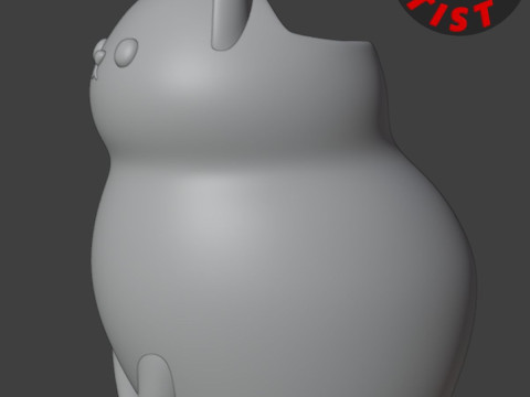 Fat cat Vase 3D Принт Модель