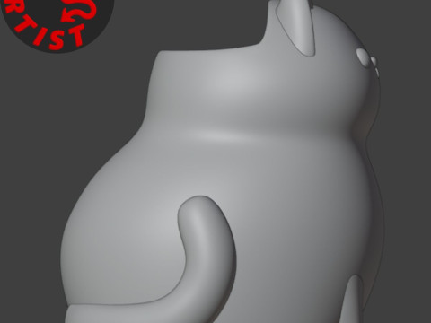 Fat cat Vase 3D Принт Модель