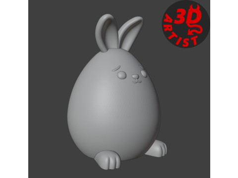 Cute Little Bunny Figurine 3D Принт Модель