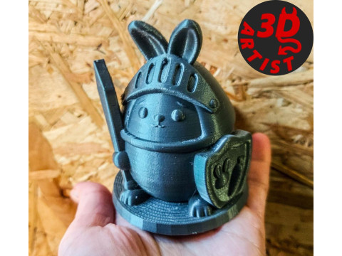 Easter Bunny Knight Figurine V2 3D 프린트 모델