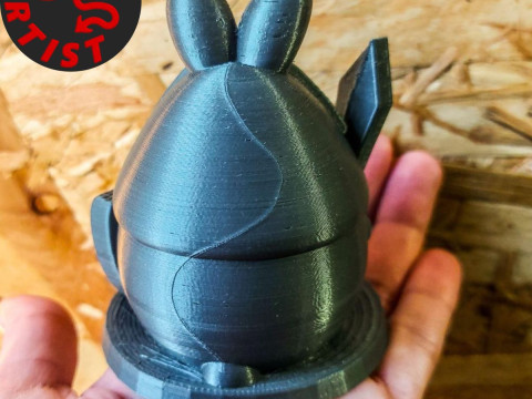 Easter Bunny Knight Figurine V2 Model Cetak 3D