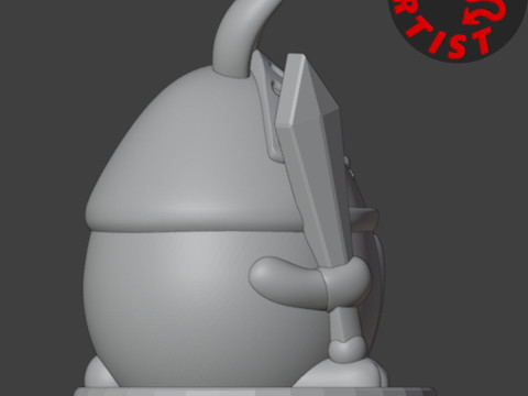 Easter Bunny Knight Figurine V2 Model Cetak 3D