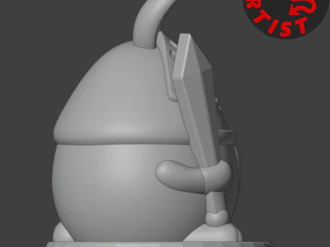 Easter Bunny Knight Figurine V2 3D Print Model