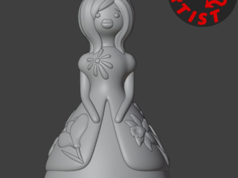 Spring Princess Box 3Dプリントモデル