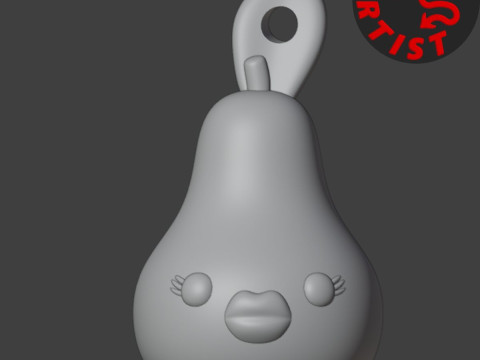Funny Pear Keychain Modelo de impresión 3D