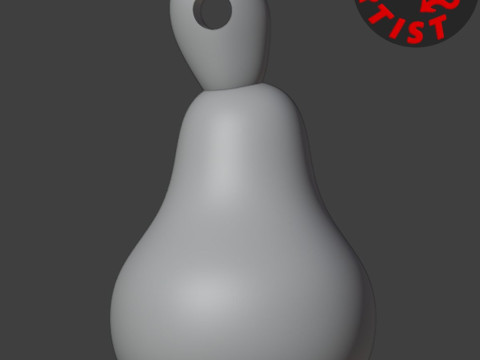 Funny Pear Keychain Modelo de impresión 3D