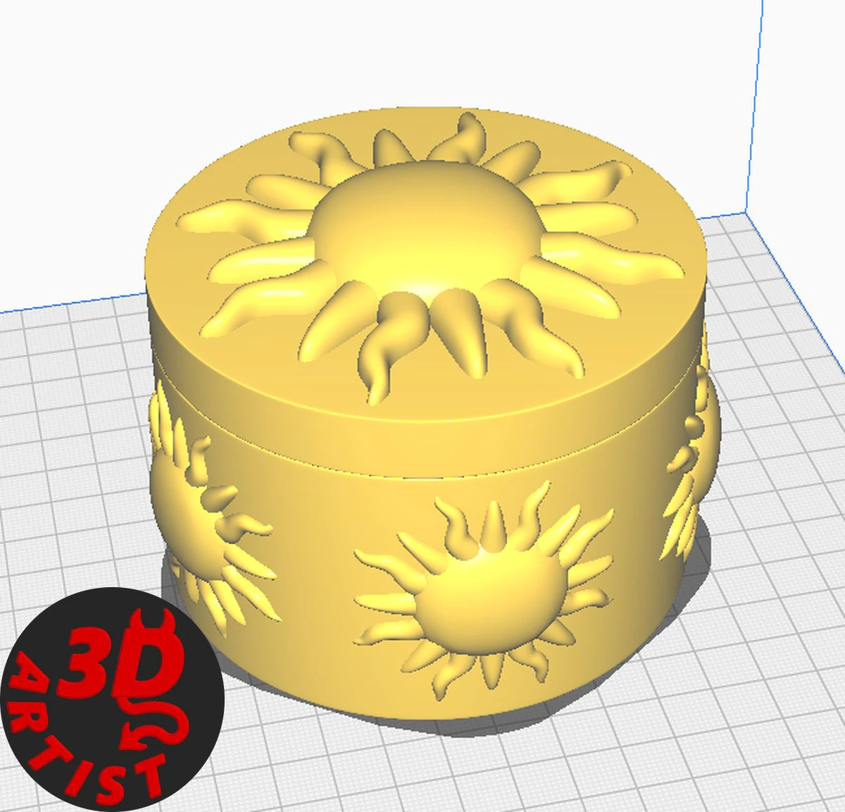 Sun Box 3D Print Model .c4d .max .obj .3ds .fbx .stl .blend