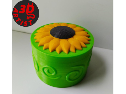Sunflower Box Modelo de Impressão 3D