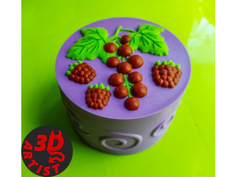 Коробка красной смородины и малины 3D Принт Модель