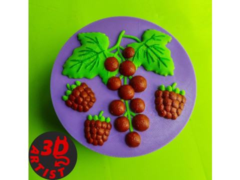 Red currant and raspberry Box 3D Принт Модель