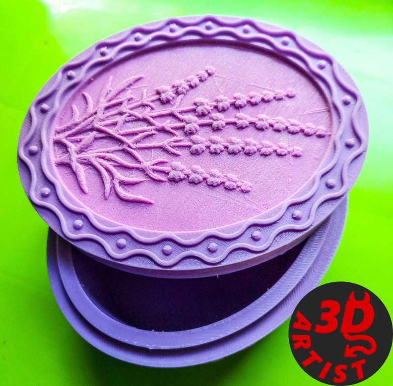 Lavender Box 3D Print Model .c4d .max .obj .3ds .fbx .stl .blend 