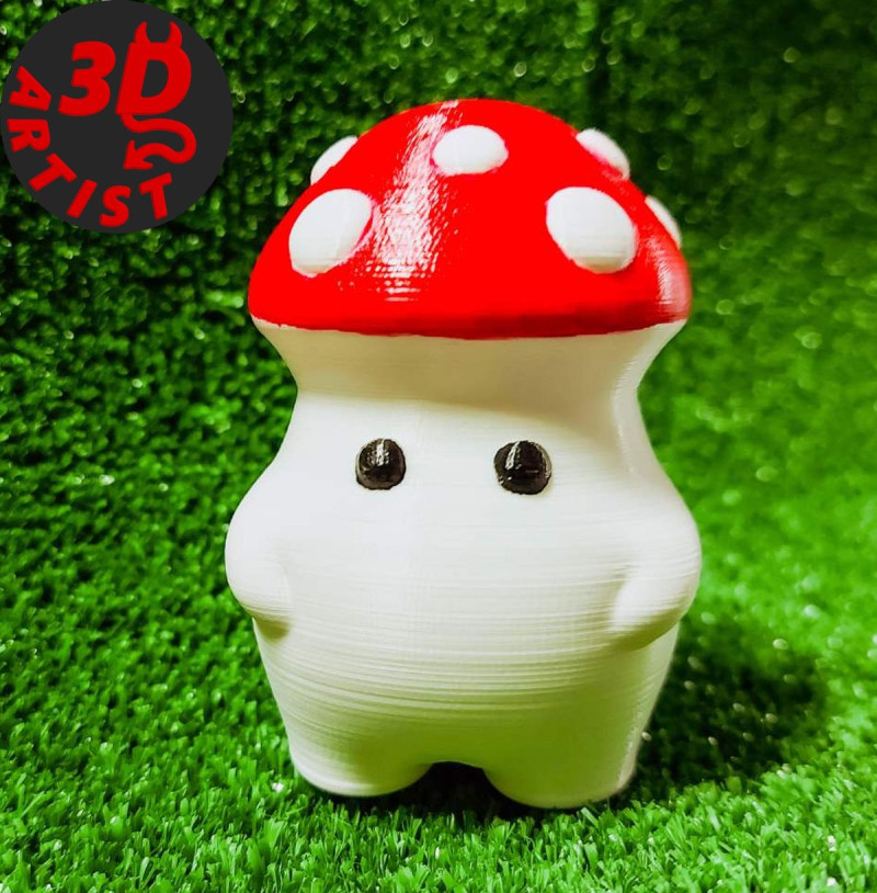 Mushroom Figurine Model do druku 3D .c4d .max .obj .3ds .fbx .stl .blend 