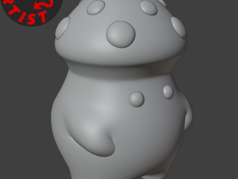 Mushroom Figurine Model do druku 3D
