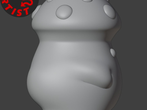 Mushroom Figurine Model do druku 3D