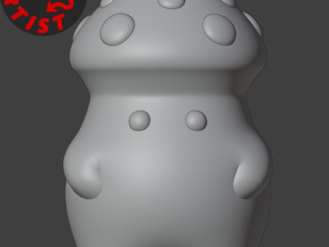 Mushroom Figurine Model do druku 3D