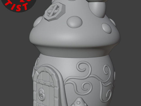 Mushroom House Box Modello di stampa 3D