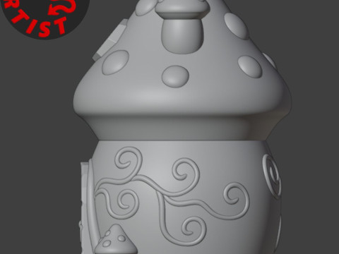 Mushroom House Box Modello di stampa 3D