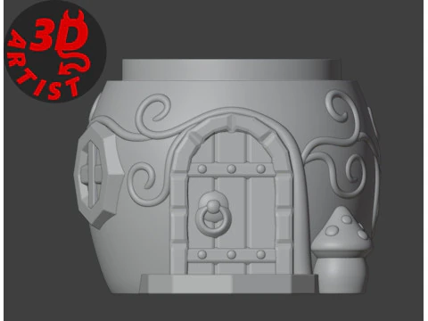 Mushroom House Box 3D Print Model