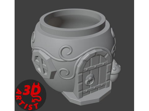 Mushroom House Box Modello di stampa 3D