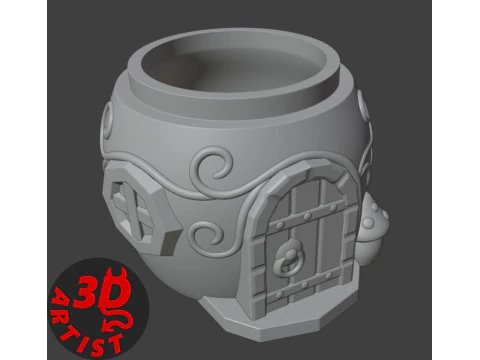 Mushroom House Box 3D Print Model