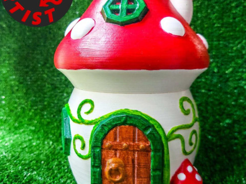 Mushroom House Box Model do druku 3D