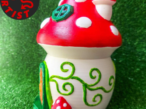 Mushroom House Box Modello di stampa 3D