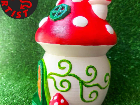 Mushroom House Box 3D Print Model