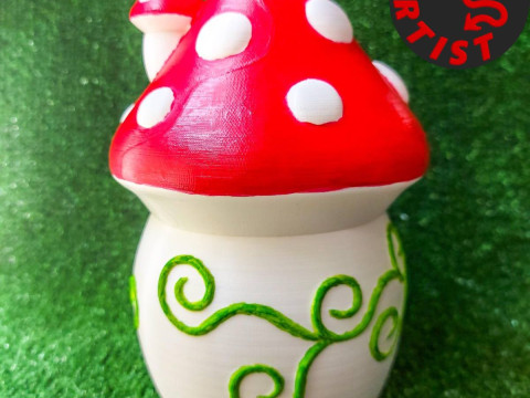 Mushroom House Box Modello di stampa 3D