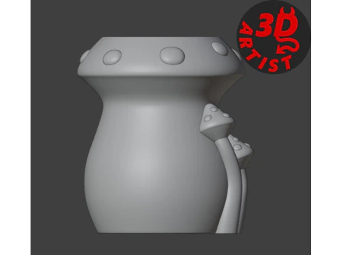 Mushrooms Pen Holder 3D Print Model