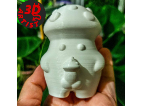 Mushroom Figurine Adult Version 3Dプリントモデル