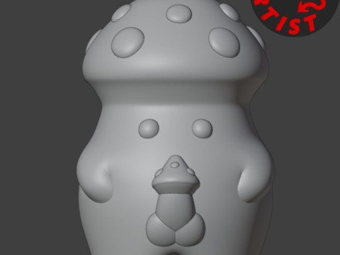 Mushroom Figurine Adult Version 3Dプリントモデル