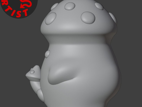Mushroom Figurine Adult Version 3Dプリントモデル