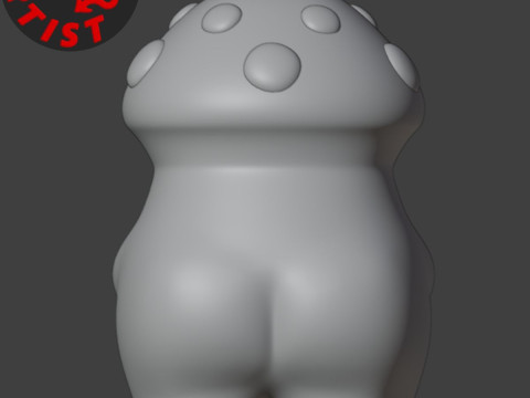 Mushroom Figurine Adult Version 3Dプリントモデル