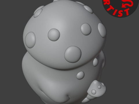 Mushroom Figurine Adult Version 3Dプリントモデル