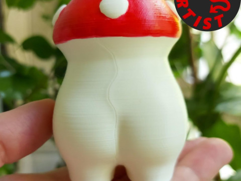 Mushroom Figurine Adult Version 3Dプリントモデル
