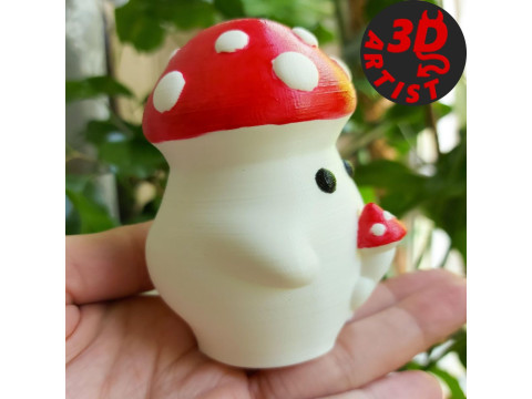 Mushroom Figurine Adult Version 3Dプリントモデル